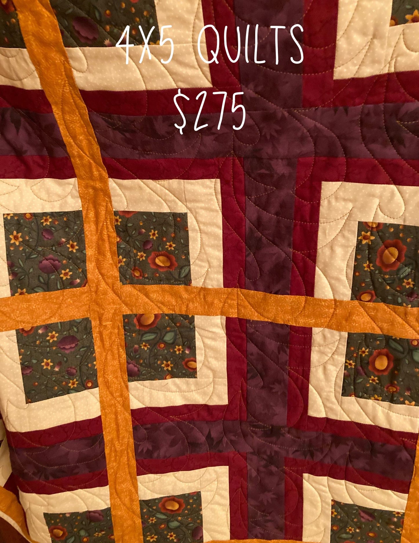 Red and Green Handcrafted 4x5 Quilt