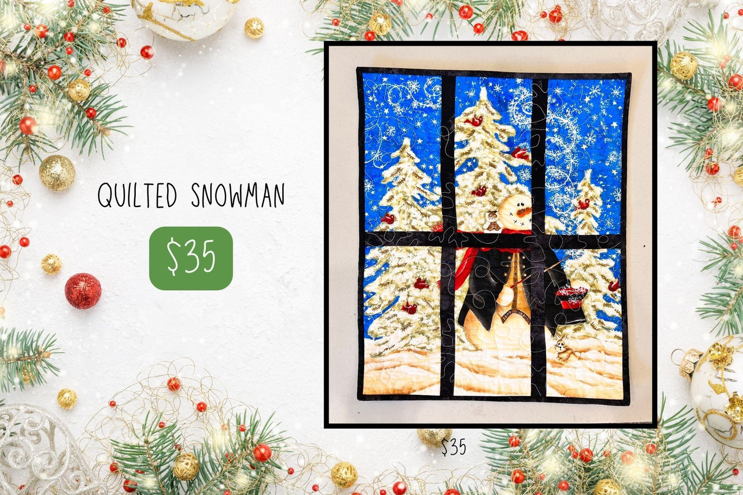 Snowman Quilted Mat