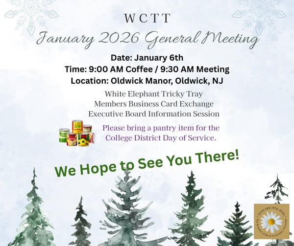 January 2026 General Meeting Welcome Back