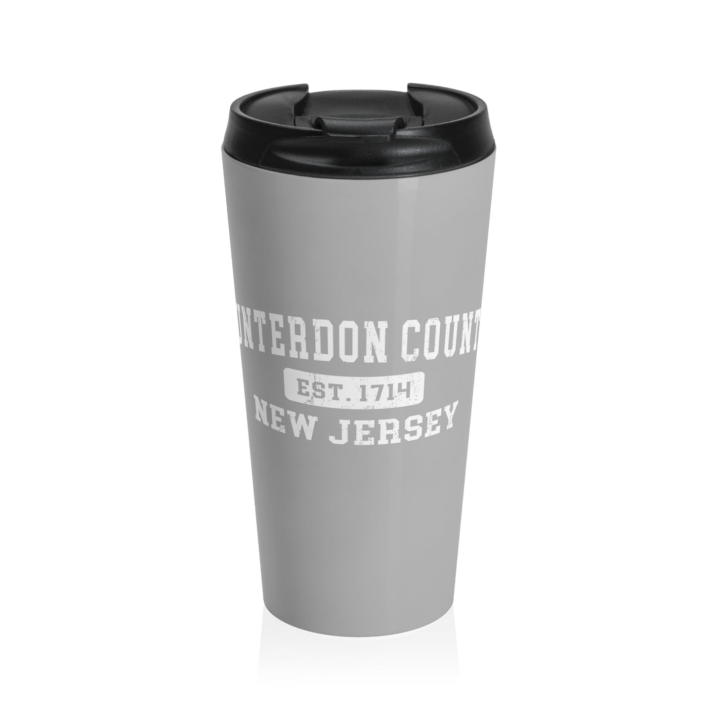 Light Gray  Hunterdon County Pride Stainless Steel Travel Mug