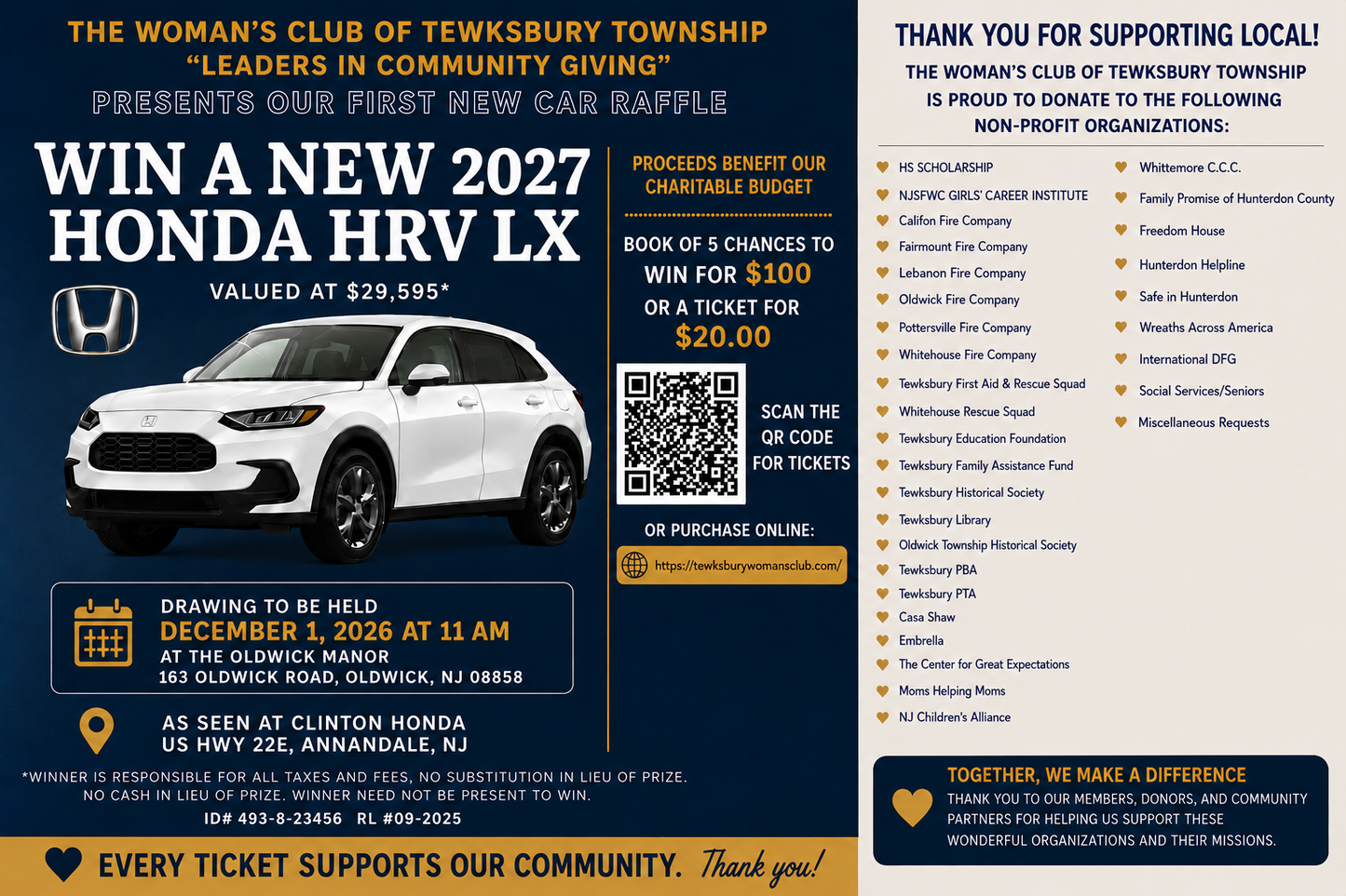 Car raffle Donation Box 206