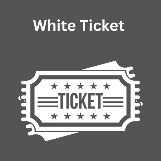 White Tricky Tray Ticket