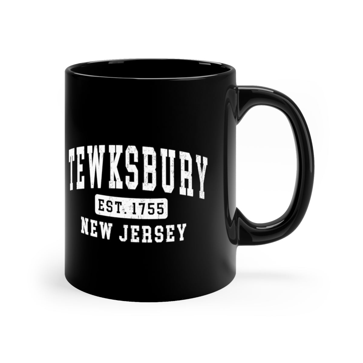 11oz Black Mug - Tewksbury Classic Design