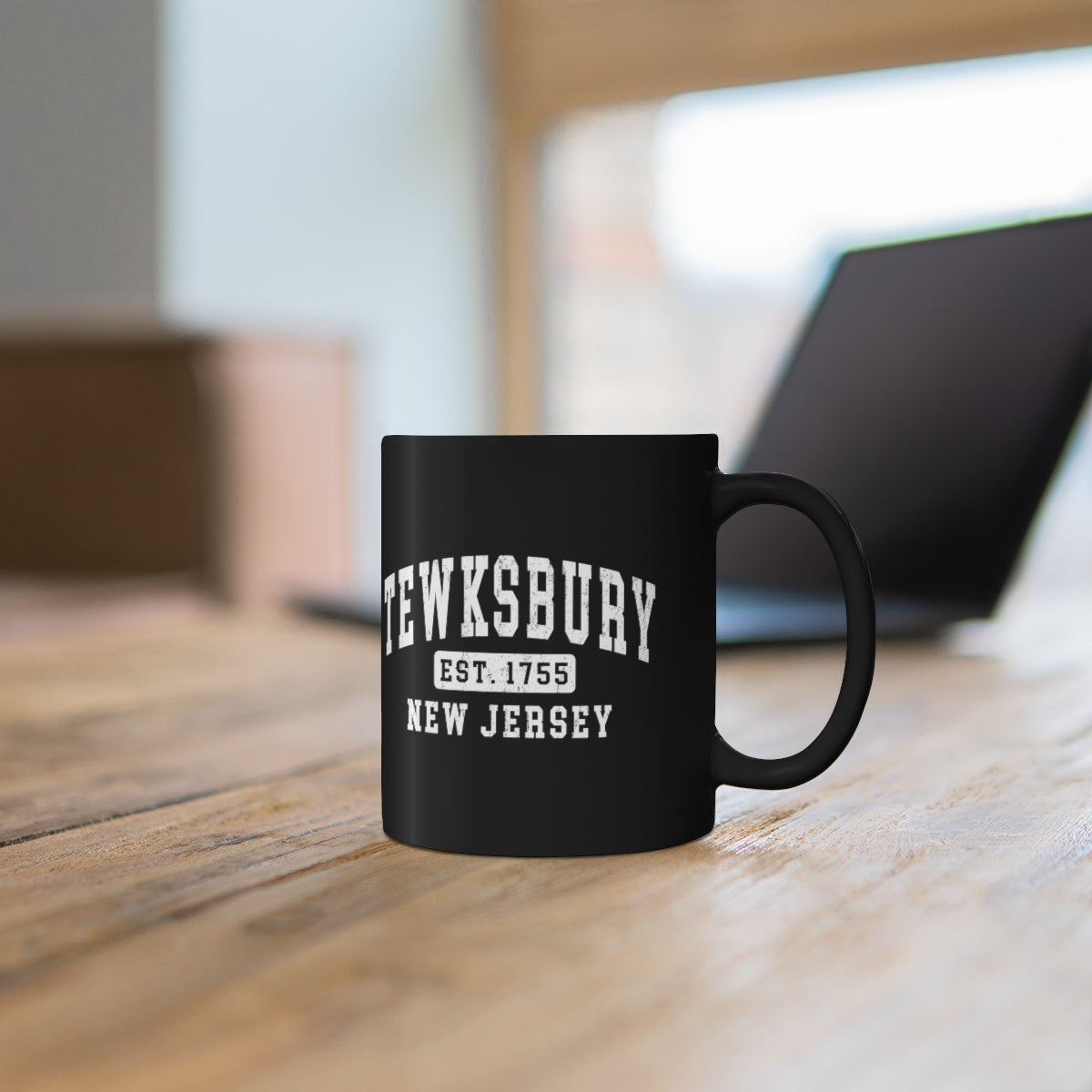 11oz Black Mug - Tewksbury Classic Design